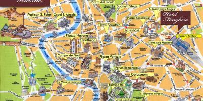 Kaart van Rome-gids