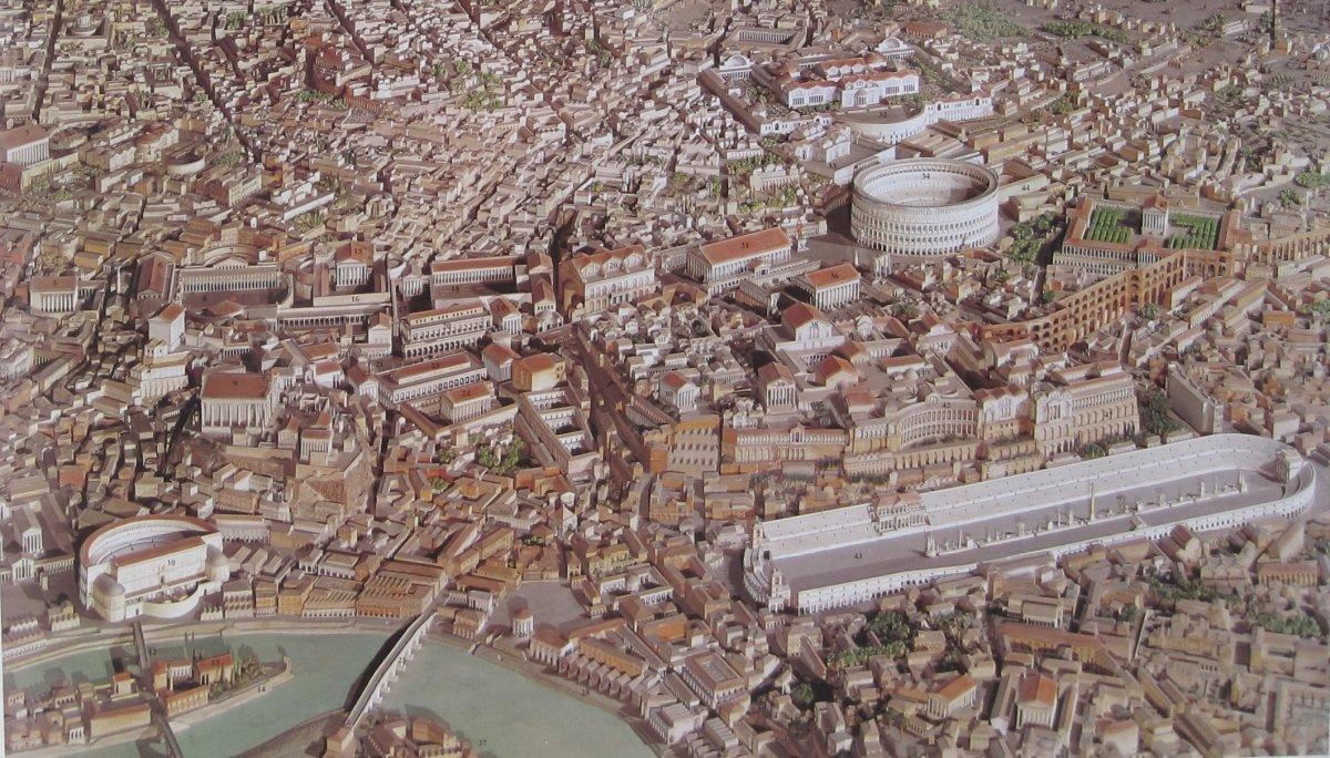 Kaart van het oude Rome in 3d
