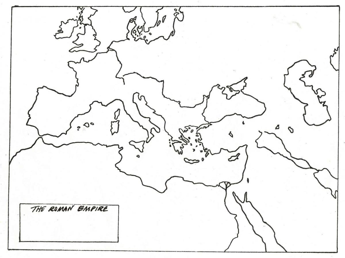 blanco kaart van Rome