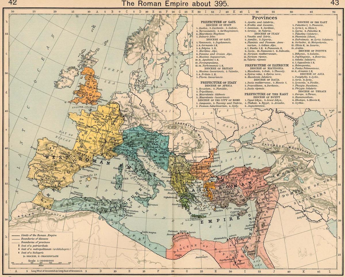 oude kaart van Rome