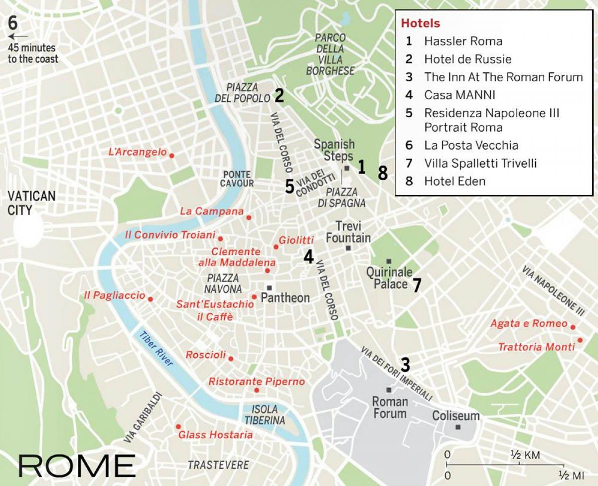 kaart van het pantheon in Rome Italië