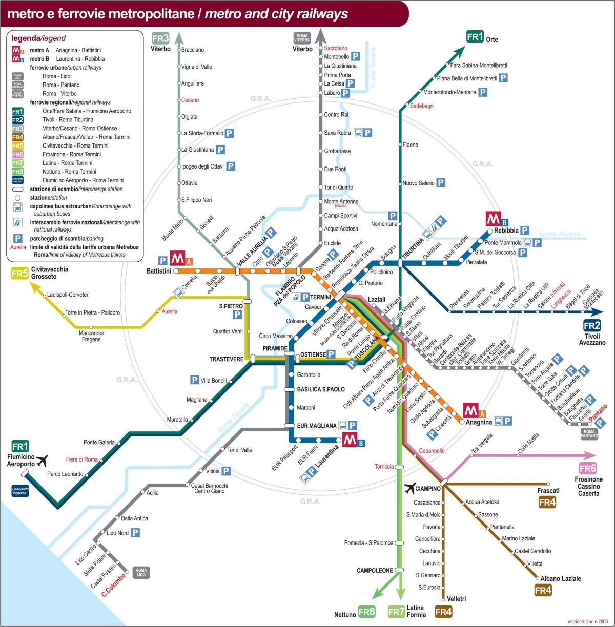 Rome Italië treinstation kaart