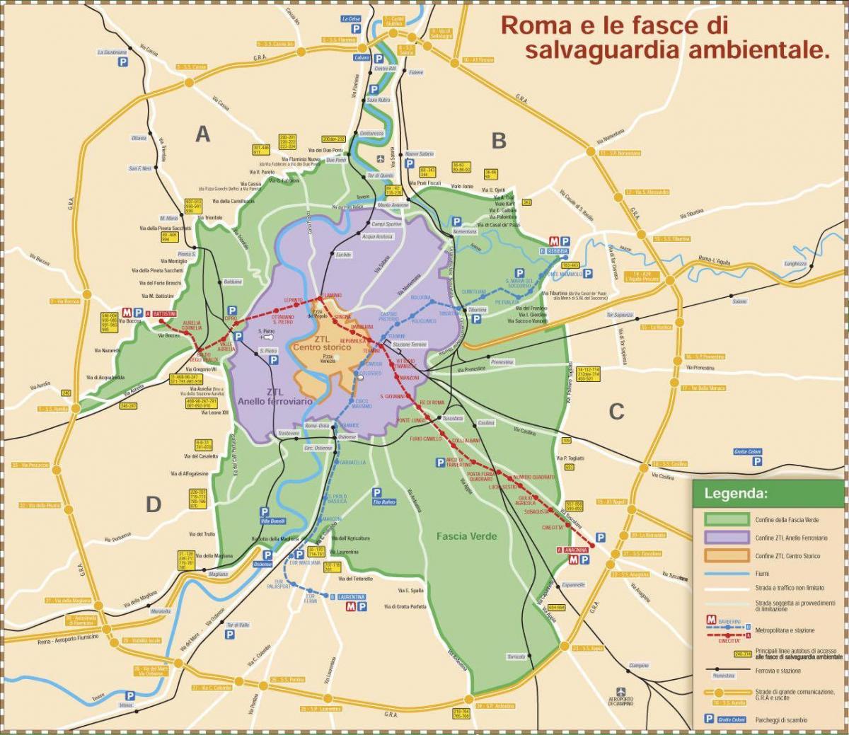 Rome ztl zone kaart