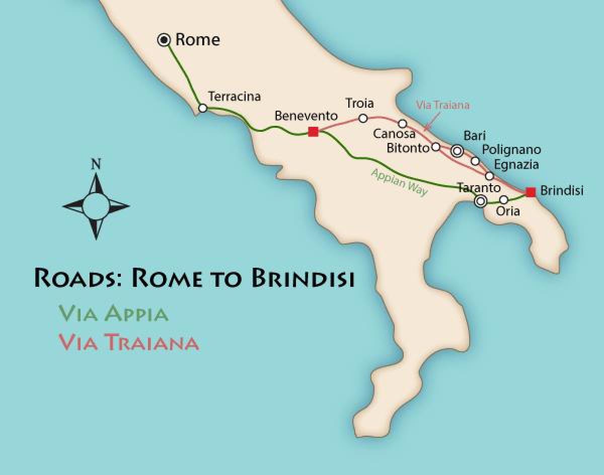 via appia Italië kaart bekijken