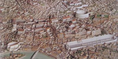 Kaart van het oude Rome in 3d