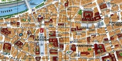 Kaart van Rome, het piazza navona