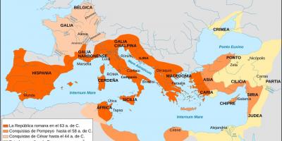 Het oude Rome kaart met het label