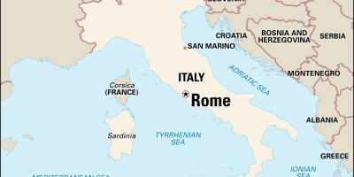 Kaart van Rome Italië en de omgeving
