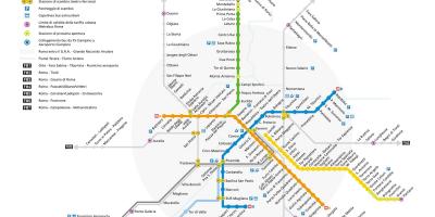Kaart van metrostation Rome