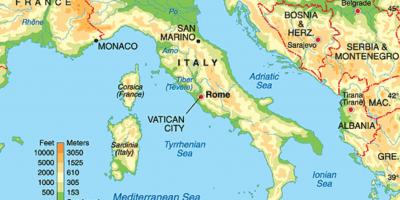 Kaart van Rome geografie