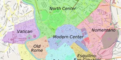 Rome en omgeving kaart