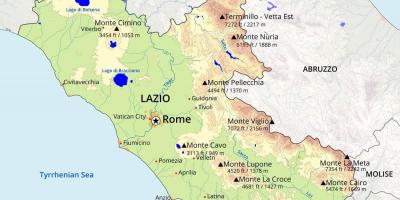 Rome topografische kaart